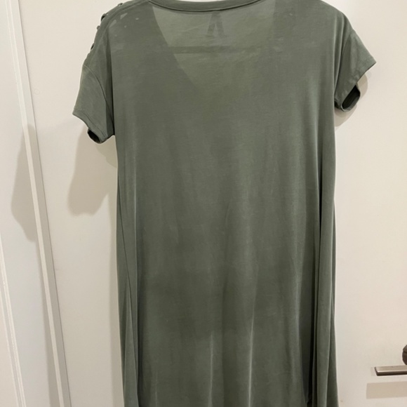 Mudd Army Green T-Shirt Dress Size XS - Picture 2 of 2